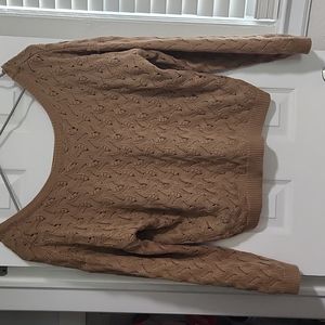 Off Shoulder Crop Sweater